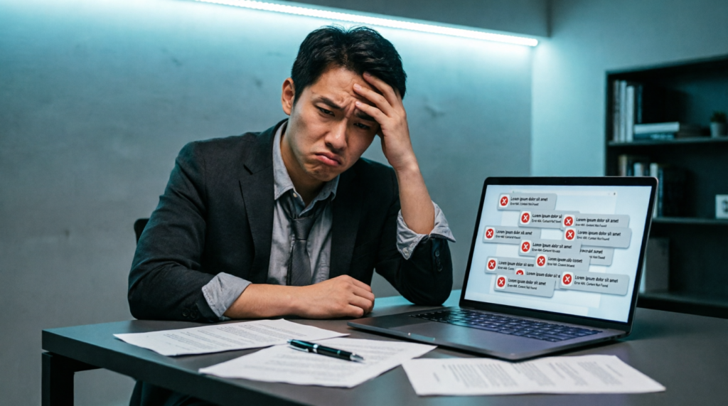 AI content backlash frustrated marketer