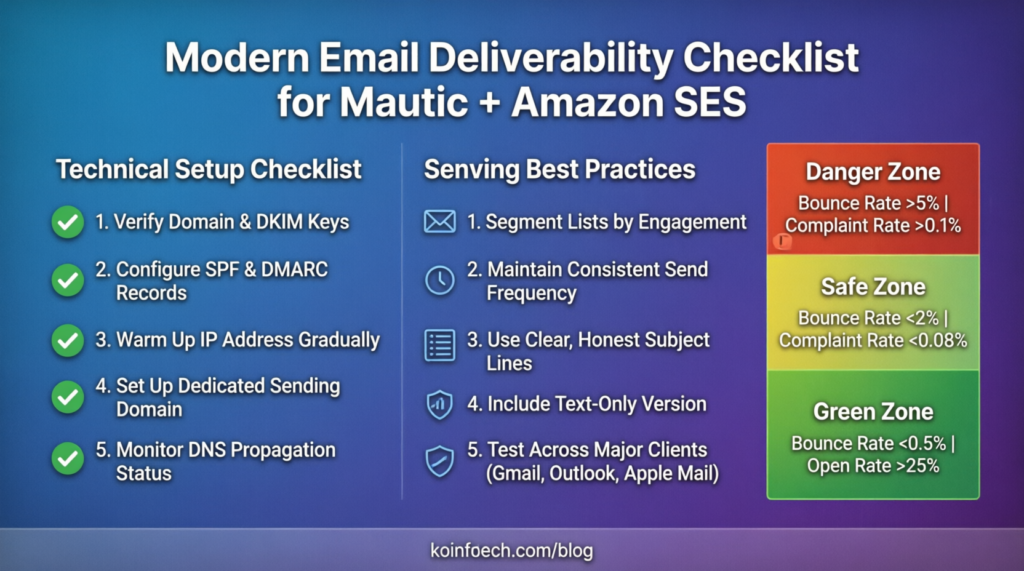 email deliverability, DKIM, SPF, DMARC, bounce rate