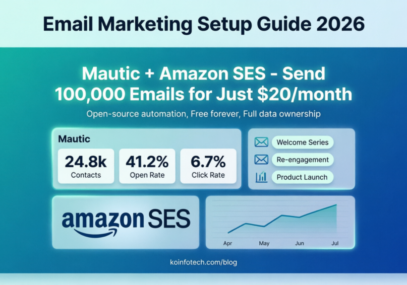 Mautic Amazon SES, email marketing, 100000 emails
